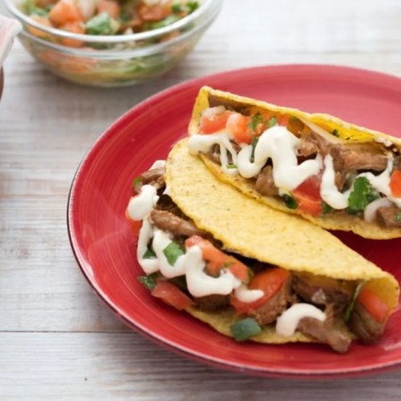 tacos con carne