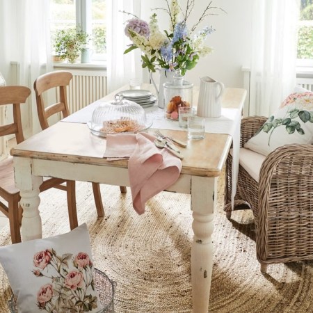 sala da pranzo shabby chic